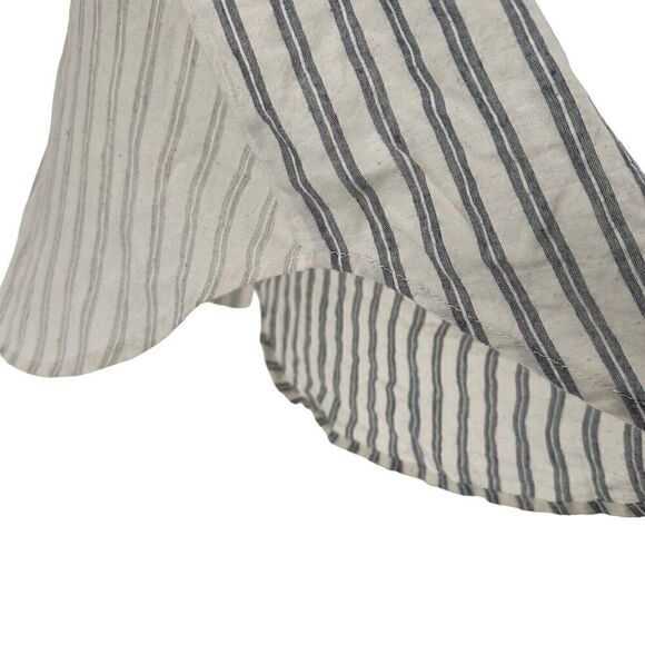 Molly Green Boyfriend Fit Button Up Relaxed Multi Color Striped Size M Preppy - Picture 5 of 8